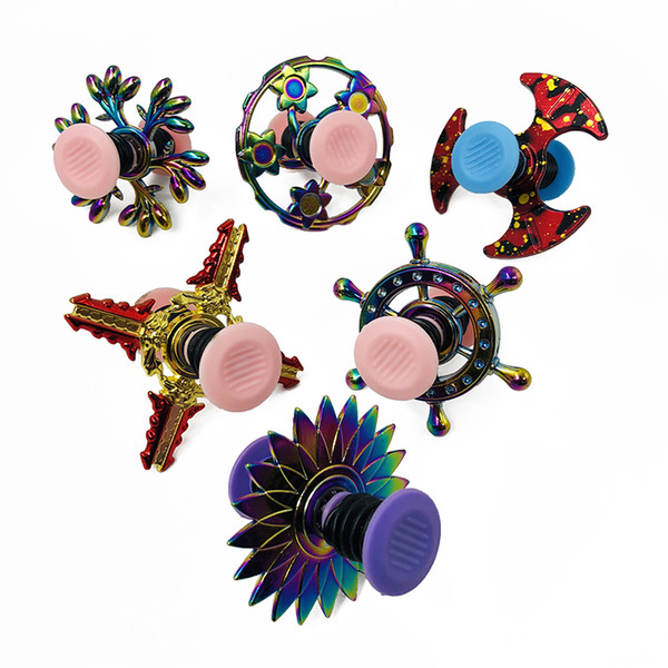 Colorful Bouncing Gyro Fingertip Elastic Gyro Finger Interval Decompression Metal Toy Hand Spinner Party Favor For Chidren