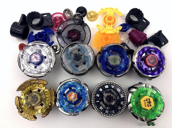 Beyblade Metal Fusion 4D Freies spinner top (8 beyblades + 4 launchers +2 grips + 1 stadium + more than 20 spare parts )