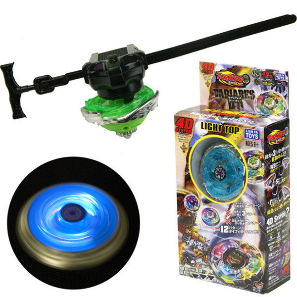 New Style 4D Light Top Colorful Luminescence Alloy Beyblade Metal Fusion With Launcher Alloy Bayblade with Measuring Tape Transmitter