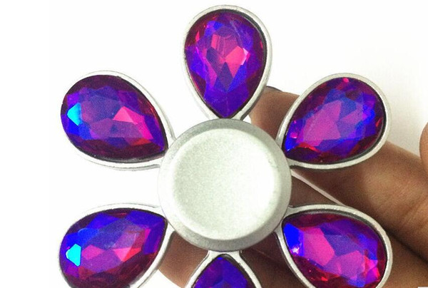 Rose Stone Jewellery Diamond Finger Hand Spinner Fidget Focus EDC Desk Sensory Toys Stress Relieve ADHD For children