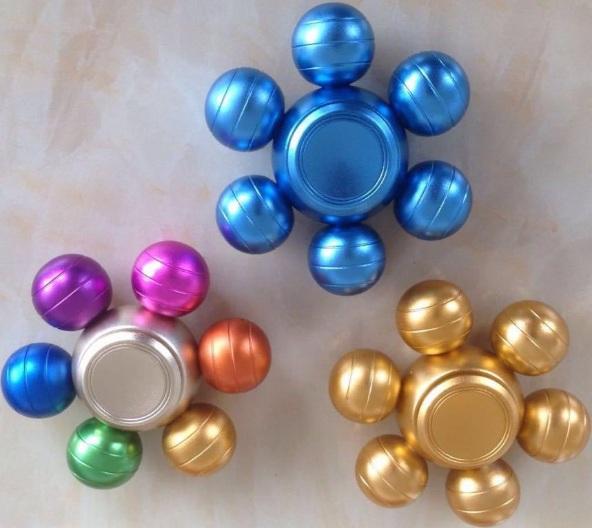 Hexagon Hand Spinner Dragon Ball Six Arms Aluminum Alloy Metal Fidget Spinner Hand Spiral Gyro Decompression Toys New Style Rainbow Color