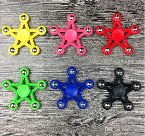 Five Star Fidget Spinner Toy Star Handspinner EDC Toy High Speed No Noise Relief Stress For Kids Adult Decompression Anxiety