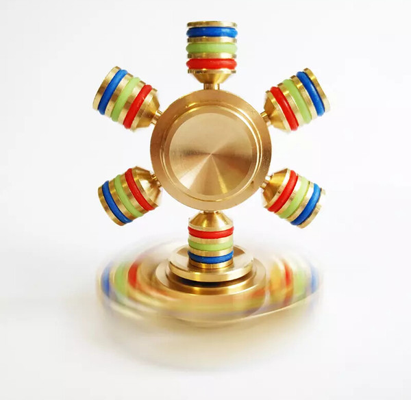 Hot sell Luxury Cool Spinning Top Change Fidget Spinner Gyro Brass Surface Hand Spinner Superhuman powers hand Spinning Tops Finger Spinner