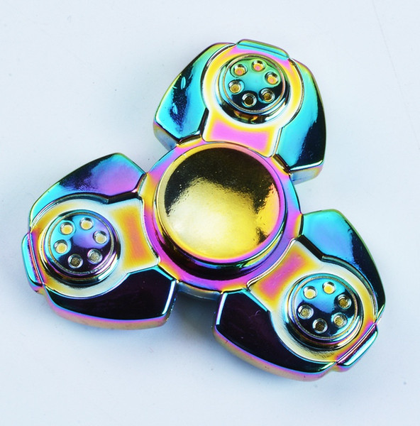 Metal Alloy Hand Finger Spinner Fidget Desk Focus Toy 3D EDC Rainbow Adult Gyro