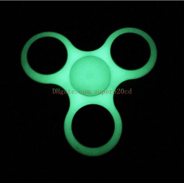 2017 HandSpinner Toy EDC Glow In The Dark Hand Spinners Toy Fidget Spinner for Decompression Anxiety Glow Finger Toy free shipping