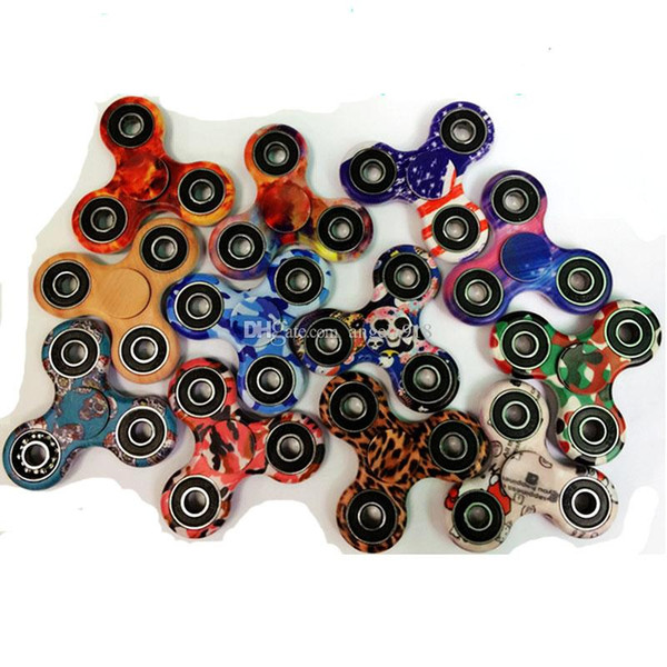 2017 18 colors Color printing HandSpinner fingertips spiral fingers gyro Torqbar fidget spinner stainless steel bearing DHL C1943