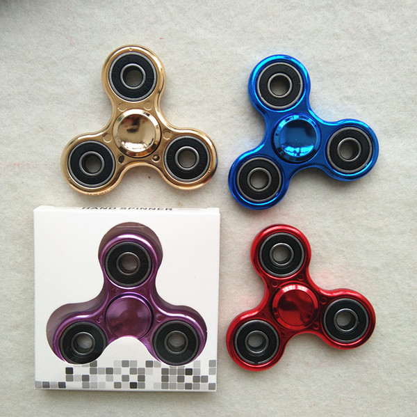 Fidget Spinner Hand Spinners Metal Metallic Color gyro HandSpinner Adults Stress Relief EDC Toys New Cool Decopression Toy