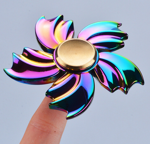 Fidget Spinner Rainbow Hand Spinner Top For Decompression EDC ADHD Toy Preminum Metal Finger Spirial Gyro With High Quality