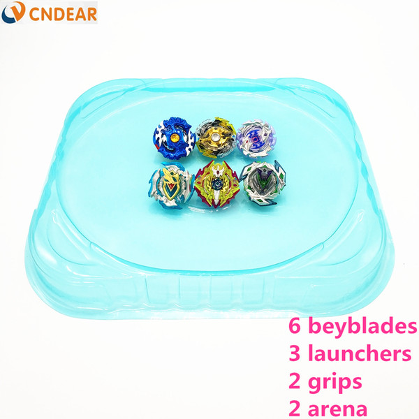 Beyblade Burst Toys blue Arena With Launcher Starter Bayblade Metal Fusion God Spinning Top Bey Blade Blades boy's Toy 40*34CM F