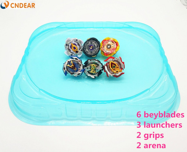 Beyblade Burst Toys blue Arena With Launcher Starter Bayblade Metal Fusion God Spinning Top Bey Blade Blades boy Toys 40cm*34cm