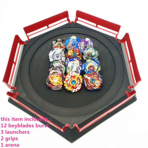 12pcs Beyblade burst stadium arena With Launcher And Handle christmas gift 7.5cm*33cm