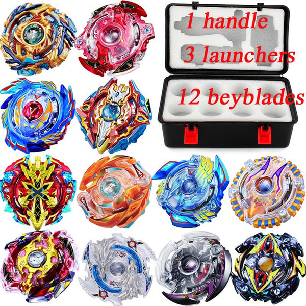 52 Designs 12in1 Suitcase Beyblade Clash Metal 4D Beyblades Set With Suitcase Beyblade Burst Spinning Tops Boys Kids Toys Beyblade Burst