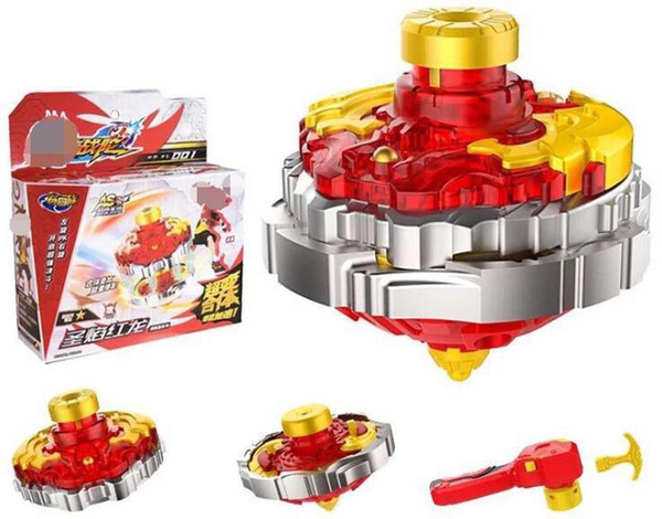 Battle Beyblades Metal Fusion Hypervariable warfare magic revolving body Changeable Gyro Launcher holy flame red dragon combat suit toys