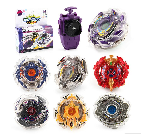 hot 8 Stlyes New Spinning Top Beyblade BURST B-23 With Launcher And Original Box Metal Plastic Fusion 4D Gift Toys For Children F2