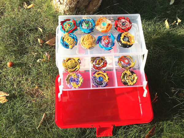 New beyblade set B113 (more than 20 spare parts +14 beyblades+2 launchers+2 handles+ storage box)as children birthday gifts