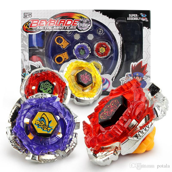 4pcs/box Beyblade Burst Metal Funsion Fidget Spinner Box&Launcher Spinning Fighting Gyro Spinner Zeno Excalibur beyblade Xmas Gifts boys