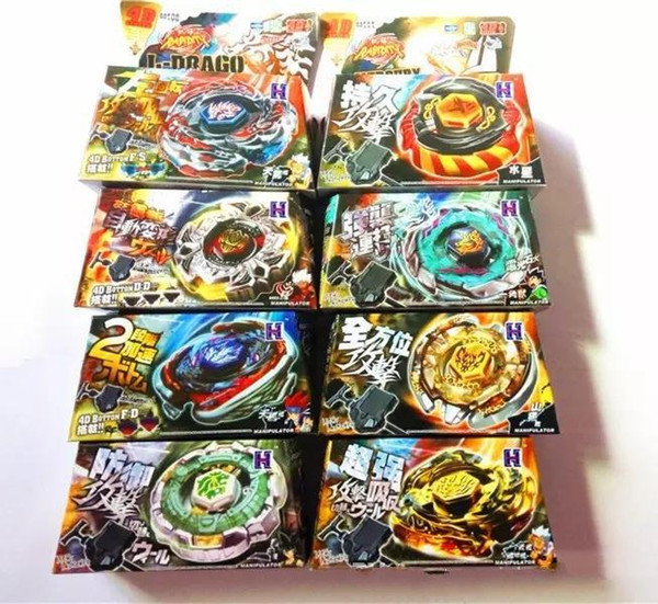 8Sets/lot Kid Child Boy Toy Spinning Tops Clash Metal 4D Beyblades Beyblade 8Style BB105/106/108/109/111/114/117/Limited Edition