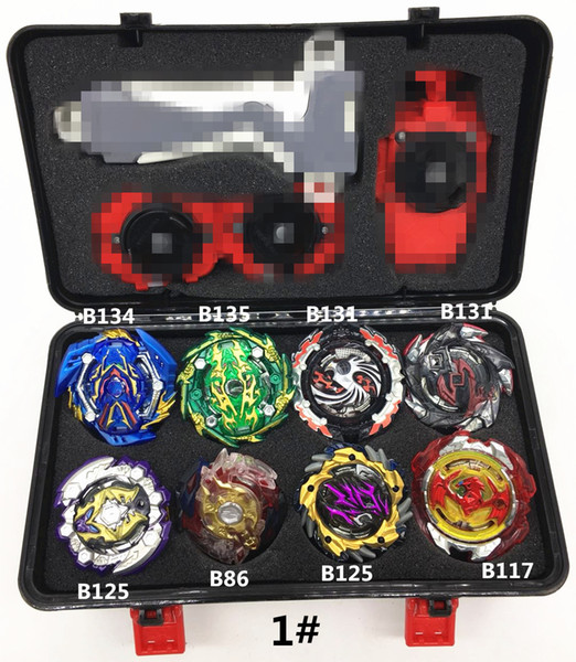 8PCS Beyblade Burst B134 B135 B131 +3PCS LAUNCHER +1PCS HANDLE BAR+1pcs storage Box*Ready Stock*