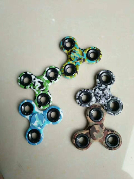 Tri-Spinner Fidget Color Painted Hand Spinner Toy Stress Reducer EDC Focus Toy Relieves ADHD Anxiety and Boredom Guarantee 1.5 min Spin Time