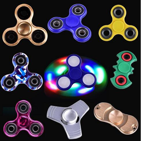 Colorful Fidget cube Decompression Toy led light metal Aluminum Fidget spinner American decompression anxiety Toys DHL FREE