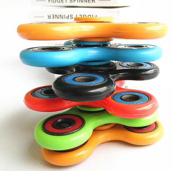 Hot Sell 40Pcs/Lot New Fidget Spinner Hand Spinners Metal Metallic Color gyro HandSpinner Adults Stress Relief EDC Toys With Retail Box