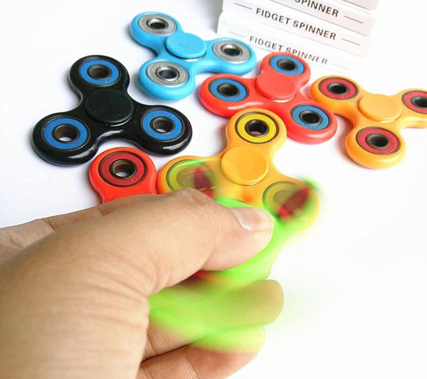 New Fidget Spinner Hand Spinners Metal Metallic Color gyro HandSpinner Adults Stress Relief EDC Toys With Retail Box