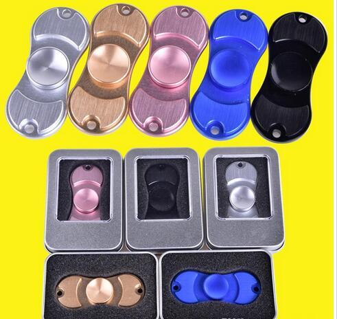 2017 Hand Spinner Toy Fidge Spinners golden Aluminum alloy 5 Colors Torqbar Ceramic Bearing axis EDC Finger Tip Rotation anxiety Toy OTH349