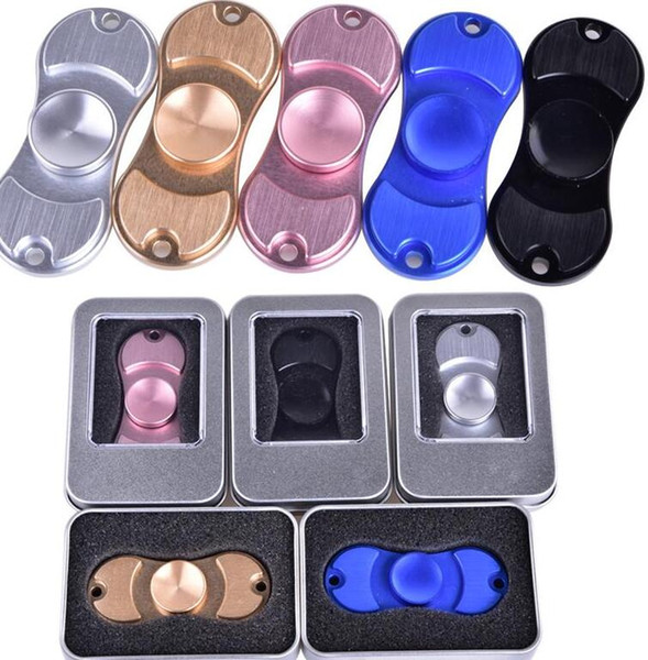 Hot sell new 50pcs Hand Spinner Toy Fidge Spinners golden Aluminum alloy Torqbar Ceramic Bearing axis EDC Finger Tip Rotation anxiety Toys