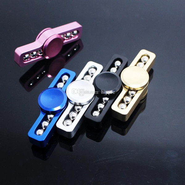 Hand Spinners new style Fidget Spinners Aluminum Alloy two Leaf Spiners 6 beads Anti-Anxiety Decompression Toys EDC Toys