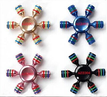 Fidget Spinner hexagon aluminium alloy HandSpinner Hand Spinner Finger EDC Toy For Decompression Anxiety Bearing EDC Desk Toy 100pcs