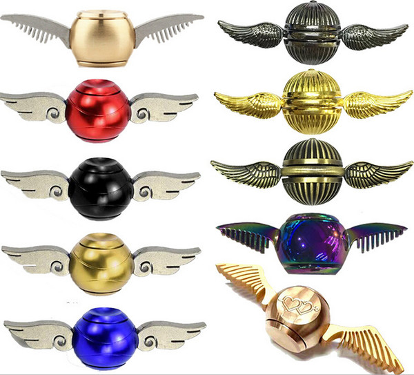 New metal fidget spinner Harry Potter Golden Snitch wings Gyro Torqbar Hand Spinner Fingertip EDC For Kids Adults Decompression Toys