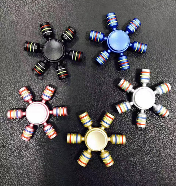 Fidget Spinner Hexagon Hand Spinner plastic Fashion EDC Toys Professional led Autism and ADHD decompression finger spinners