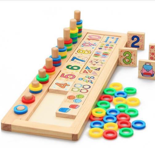 Children Wooden Montessori Materials Learning To Count Numbers Matching Early Education Teaching Math Toys