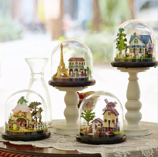 Dream DIY DIY cabin together around different colors transparent villa model beautiful lovely music box to send girlfriend or children birth