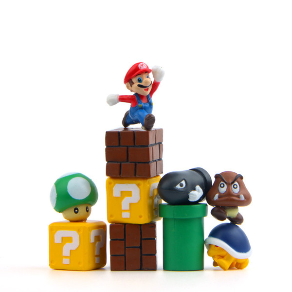 10 Pcs/lot 3D Cute Super Mario Resin Fridge Magnets for Kids Home Decoration Ornaments Figurines Wall Postbox Toys Home Kitchen Decor