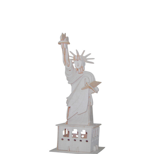 Best selling rivers and lakes spread goods four brands wooden three-dimensional assembled model United States Statue of Liberty wholesale