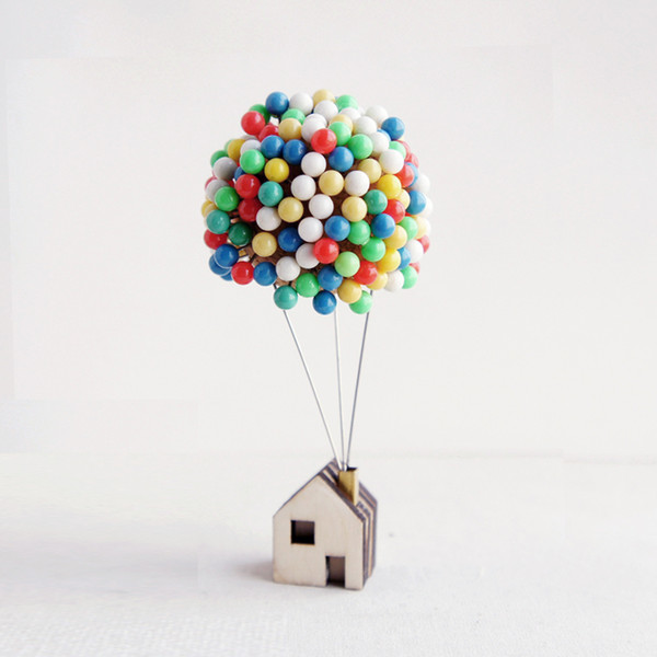 Flying House Ring Travel Balloon Cabin Handmade Stationery Pins Christmas Holiday birthday gift ideas novel decoration ideas DIY House