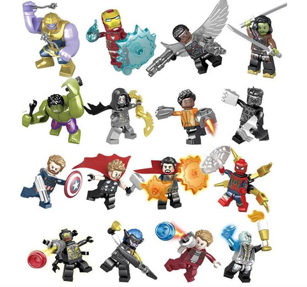 Marvel building blocks Sets Avengers Infinity War Mini Super Hero Superhero Thor Hulk Captain America Figures Building Blocks Toys 15lots