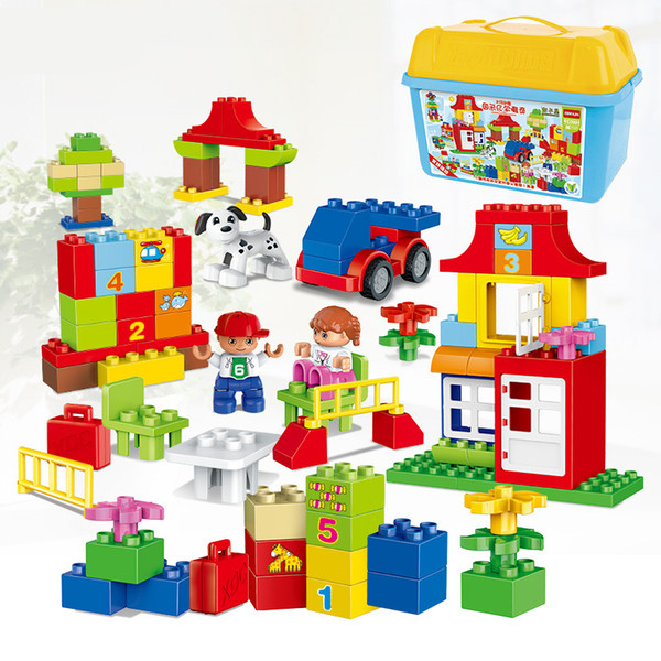 [ TOP ] DIY 115pcs Big Children's paradise amusement park + figures Building Blocks Compatible with Legoed Duploe baby toys