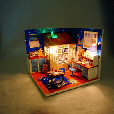 1:24 Scale Creative Room DIY House Miniature Dollhouse Furniture Birthday Gifts