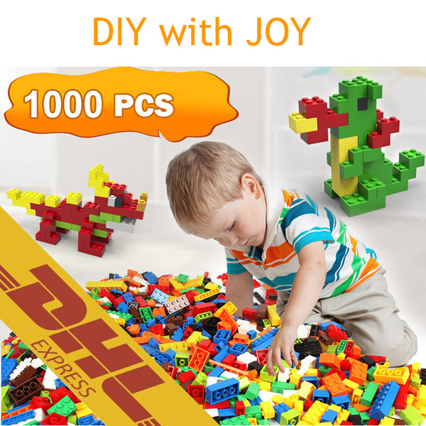 Models 1000pcs DIY Building Blocks Creative Education Bricks Toys for Children DIY Assemble Block Bricks Kids Gifts