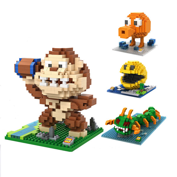 LOZ Diamond Pixels Building Blocks Q-bert Pac Man Donkey Kong Action Figures Toys For Children DIY Block Kids Gifts Bricks