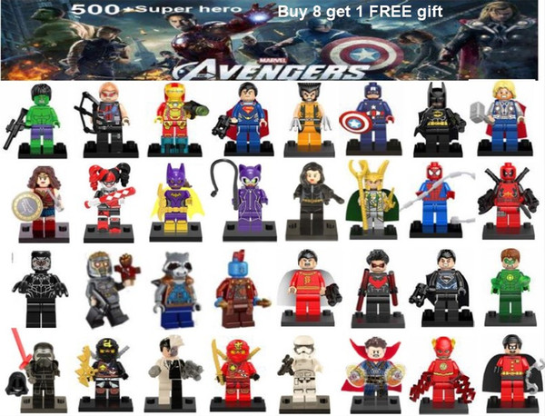 Avengers super hero mini figures kids corner productions blocks Batman Logan Thor superman Hulk Building Blocks Sets Kids toy Bricks gifts