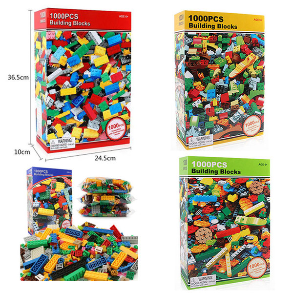 1000pcs Bulk Building Blocks DIY Bricks with Free Lifter Space Wars Super Heroes Harry Potter Building Bricks Construction Blocks Toys