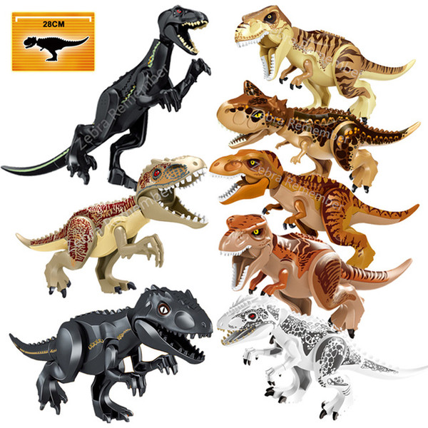 Jurassic World 2 Building Blocks Dinosaurs Figures Bricks Tyrannosaurus Rex Indominus Rex I-Rex Assemble Kids Toys