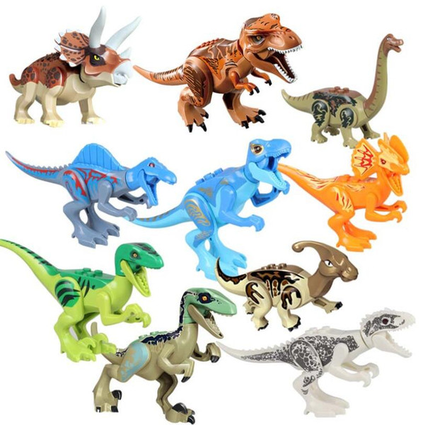 Wholesale Mini dinosaur toys brick for kids 6 styles DIY building blocks figures toy free shipping