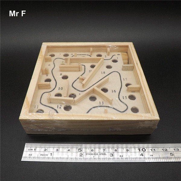 Operation Fun Mini Wooden Labyrinth Board Game Ball In Maze Puzzle Handcrafted Toys Kid Gift Child