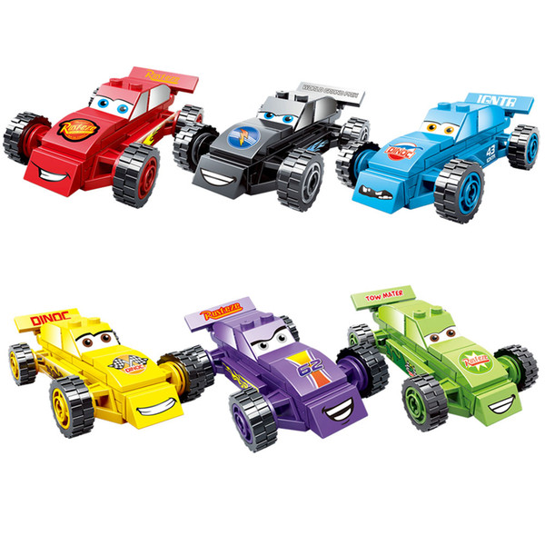 Cars 3 Juniors Easy to Build Lightning Smokey Sheriff Willy Miniature Building Block Toy for Boy