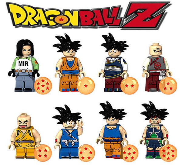 Dragon Ball Mini Figures Blocks Violett Krillin Tien Shinhan Goku Chiaotzu Vegeta toys for children Building blocks kids gift