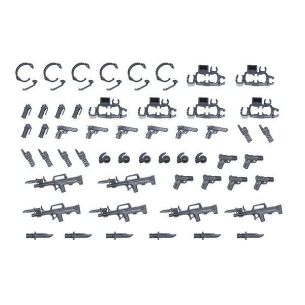 Guns & Weapons Set Designed For Minifigures, Military legocompatible Building Toys Accessories, WW2 SWAT Police Guns